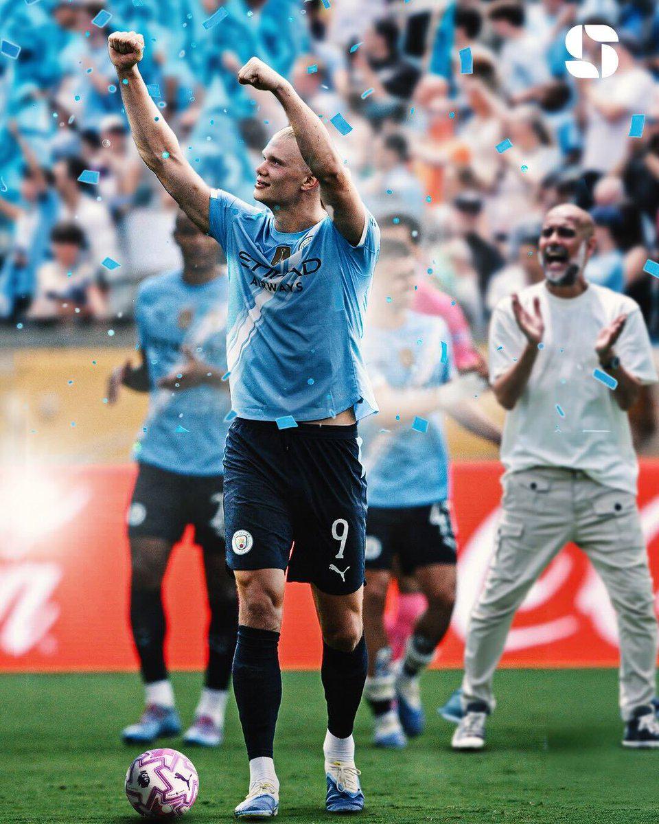 克服斯特林以86個進球 海蘭德成為瓜迪奧拉（Guardiola）領導下的英超聯賽中最多進球的曼城球員
